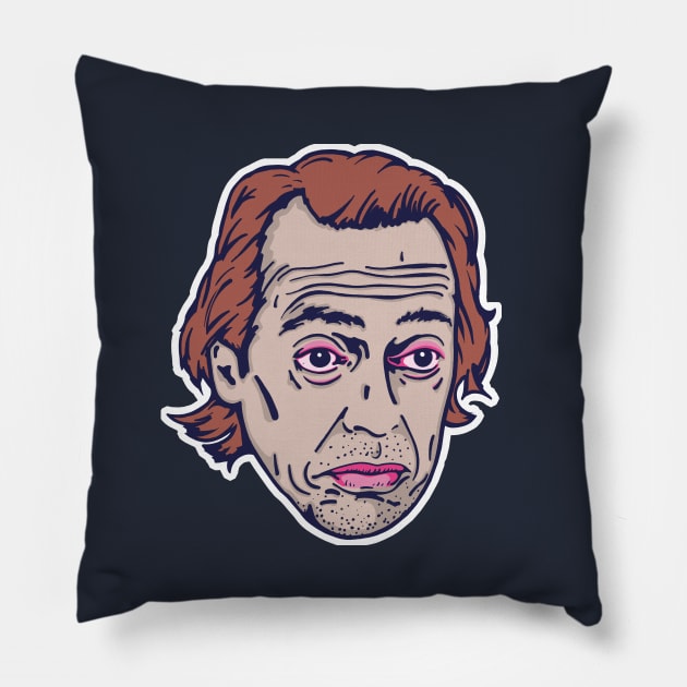 Steve Buscemi - Original Fanart Design Pillow by DankFutura