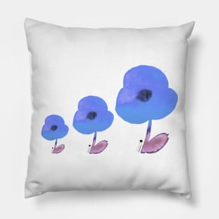 Marine poppies dance Pillow