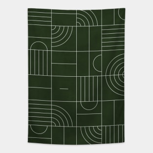 My Favorite Geometric Patterns No.24 - Deep Green Tapestry