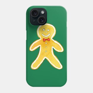 Watercolor Gingerbread Man Phone Case