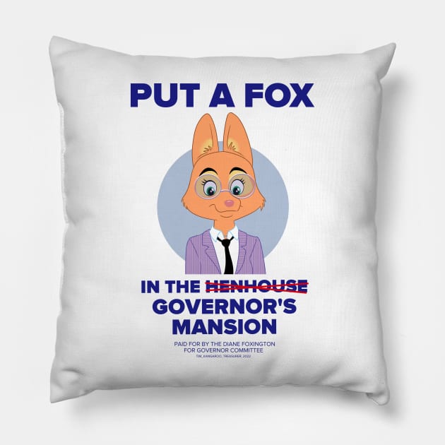 A Fox in the Governor's Mansion Pillow by Tim_Kangaroo