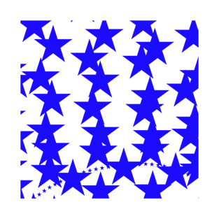 blue stars pattern background abstract T-Shirt