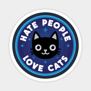 Hate people, love cats Magnet