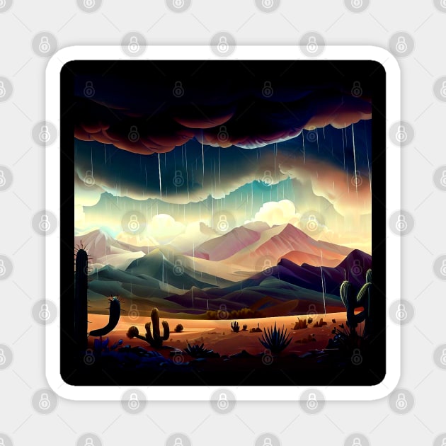 Desert Rain . Magnet by Canadaman99