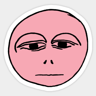 Big sad face  Sticker for Sale by officalimelight