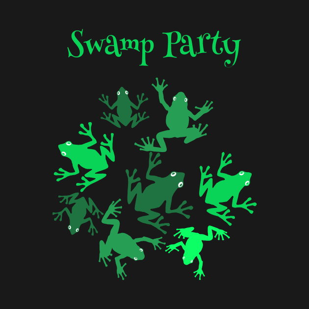 Frogs Swamp Party Green by SpecialTs