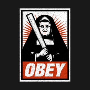 OBEY - Nun - Distressed T-Shirt