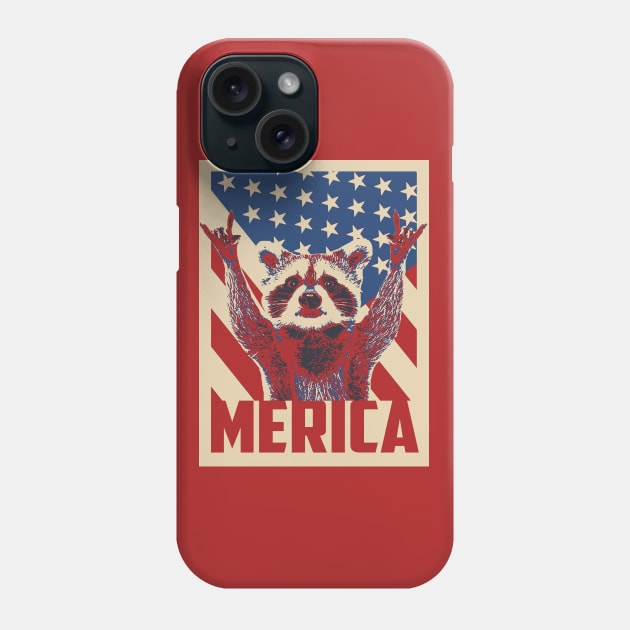 Funny Raccoon Merica 4th Of July Phone Case by mia_me