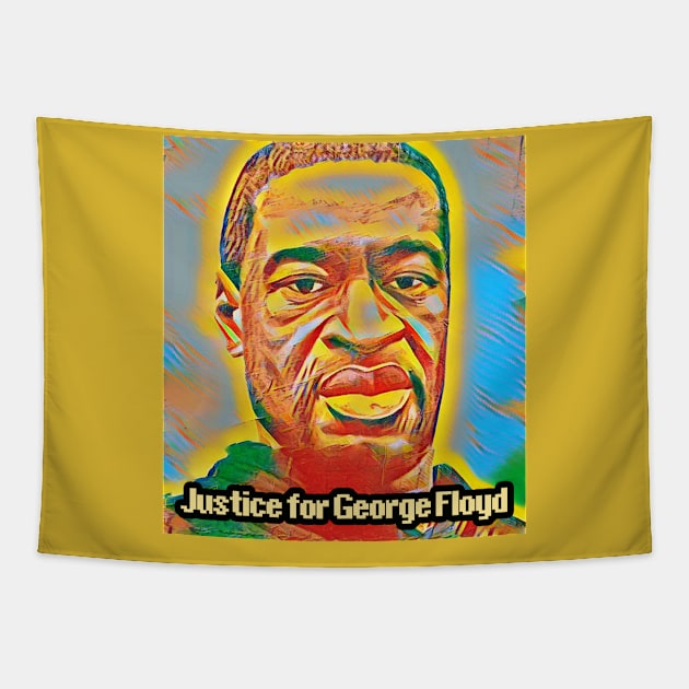 Justice for George Floyd Tapestry by BABA KING EVENTS MANAGEMENT