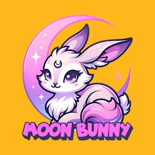 Pastel Pink Crescent Moon Bunny T-Shirt