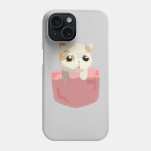 the cat in pocket Phone Case