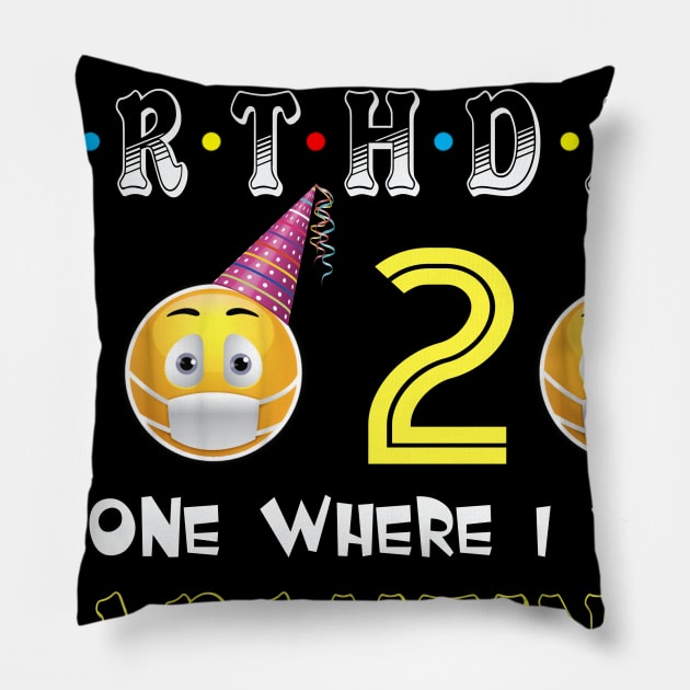 my 49th Birthday 2020 The One Where I Was Quarantined Funny Toilet Paper Pillow by Jane Sky