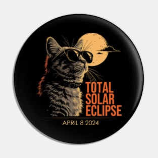 Funny Cat Total solar eclipse 2024 Pin