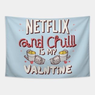 Unapologetically Solo: Netflix and Chill Valentine Vibes Tapestry