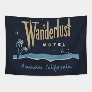 Wanderlust Motel, Anaheim CA  --- Vintage Style Faded Design Tapestry