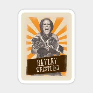 Vintage Aesthetic Bayley Wrestling Magnet