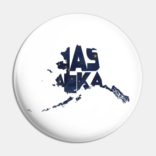 Alaska Typo Map Pin