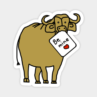 Gold Ox says Be Mine on Valentines Day Magnet