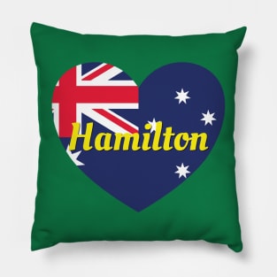 Hamilton VIC Australia Australian Flag Heart Pillow