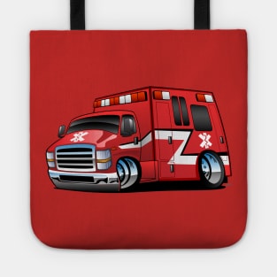 Paramedic EMT Ambulance Rescue Truck Cartoon Tote