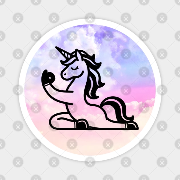 Unicorn Doing Yoga Magnet by KayBee Gift Shop