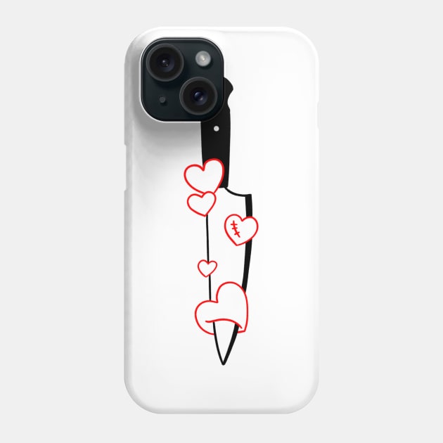 Heart Knife Phone Case by cmxcrunch