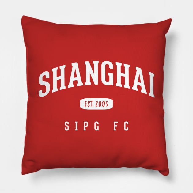 Shanghai SIPG FC Pillow by CulturedVisuals