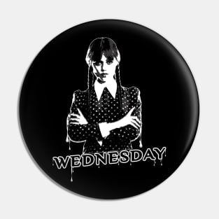 Wednesday Addams T Shirt Pin