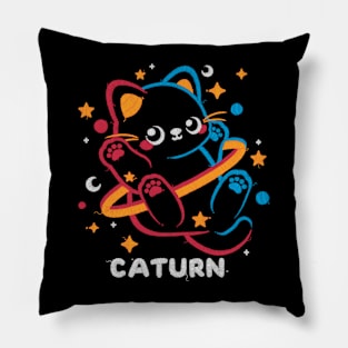 Caturn embroidery patch Pillow