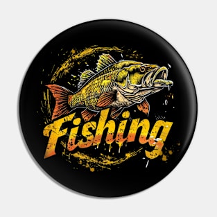 Fishing t-shirt Pin