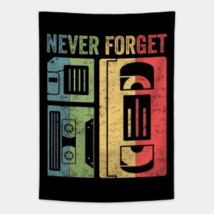 Never Forget Cassette Floppy Disk Tapestry