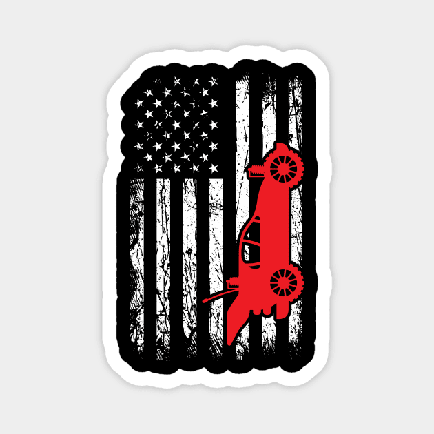 RC Car Lovers RC Racing American Flag Magnet by Wakzs3Arts