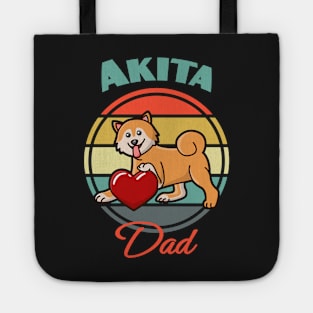 Akita Inu Dad Dog puppy Lover Cute Mothers Day Father's day Tote