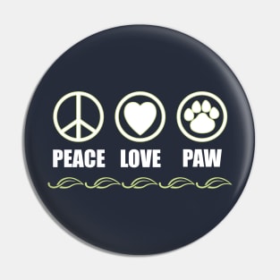 Peace, Love, Paw Pin