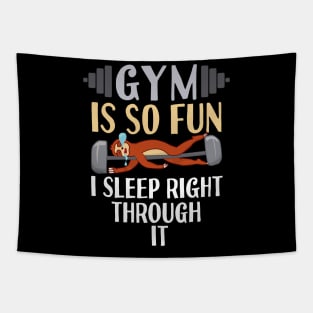 Gym Is So Fun Sloth Tapestry