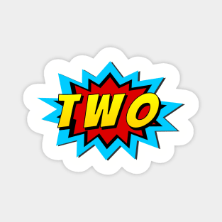 Two Super Hero Birthday Magnet