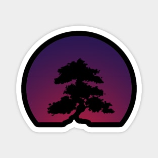 Purple Bonsai Sunset Magnet