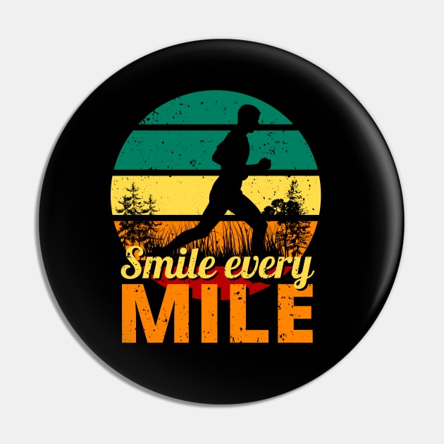 Running Marathon Jogging Miles Jogger Runner Pin by Foxxy Merch