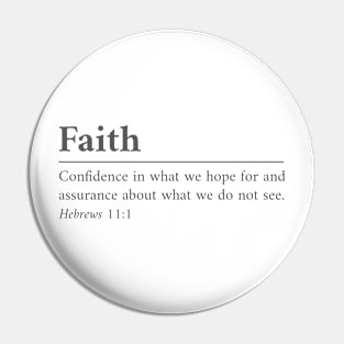 Faith (the definition of) Pin