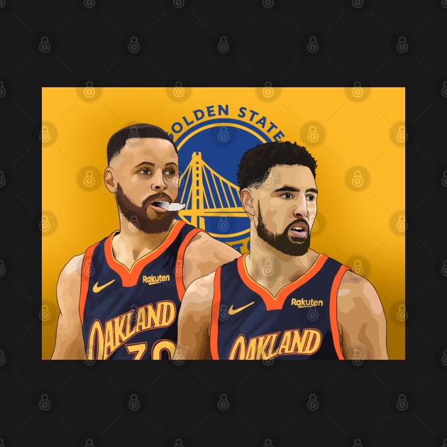 Stephen Curry & Klay Thompson by leondesignsau