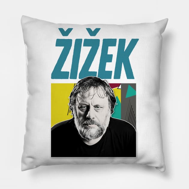 Slavoj Žižek #4 - Aesthetic Tribute Design Pillow by DankFutura