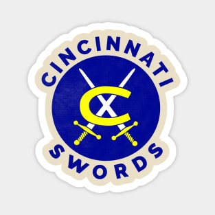 Classic Cincinnati Swords Hockey Magnet