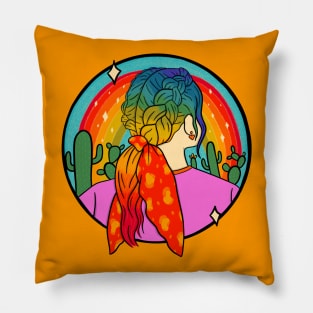 Rainbow Girl Pillow