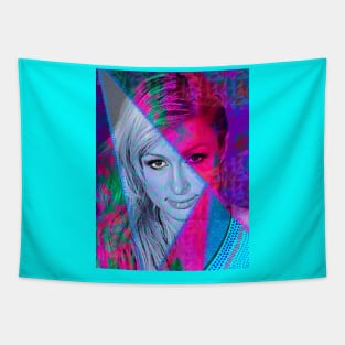 Paris Hilton Mugshot Tapestry