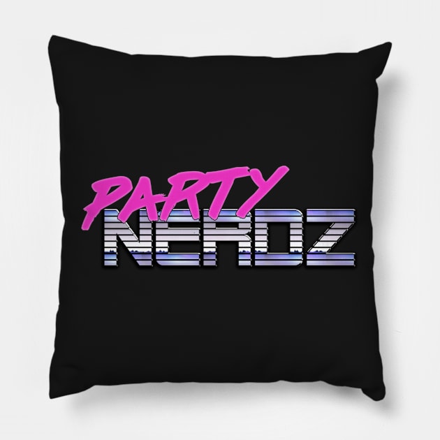 Partynerdz official Tee!! Pillow by partynerdz