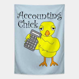 Accounting Chick Text Tapestry