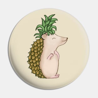 funny pineapple hedgehog Pin