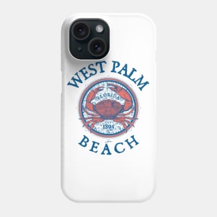 West Palm Beach, Florida, with Stone Crab on Wind Rose Phone Case