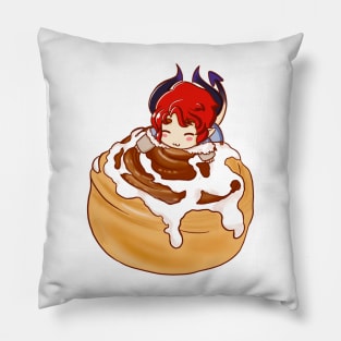 Cinnamon Roll Tiefling Pillow