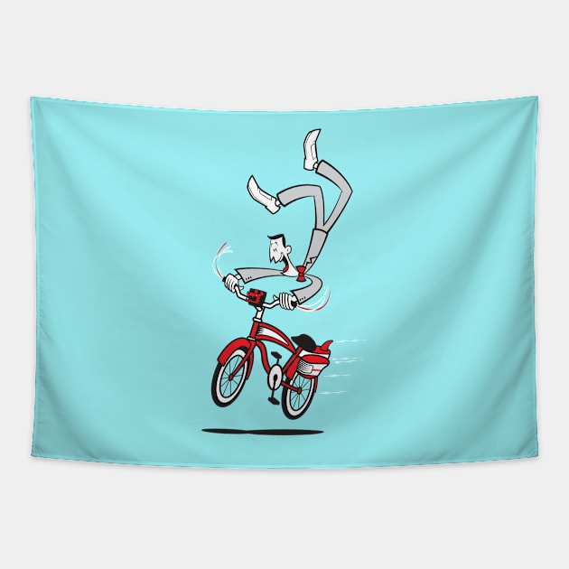 Pee-Wee's Big Bike Tapestry by Firehat45